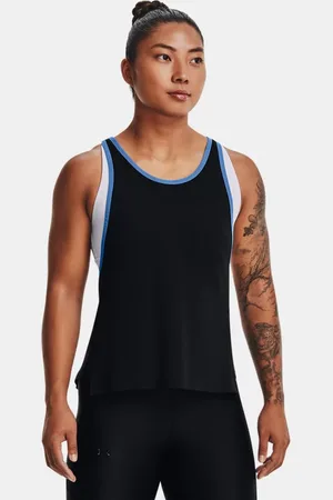 Under Armour Playera sin mangas 2 en 1 UA Knockout para mujer