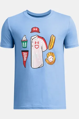 Under Armour Playera de manga corta UA Baseball Illustrated para niño