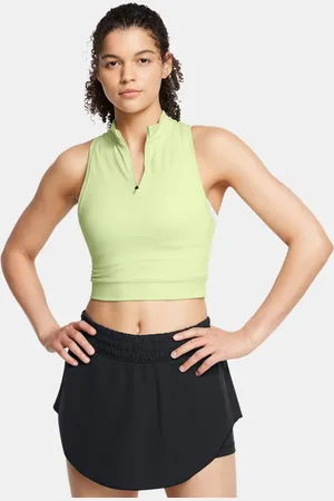Under Armour Playera corta sin mangas UA Run Anywhere para mujer