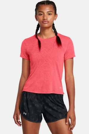 Under Armour Playera de manga corta UA Launch Camo para mujer