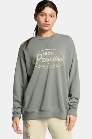 Under Armour Playera de cuello redondo Project Rock Heavyweight Tools Of The Trade para mujer