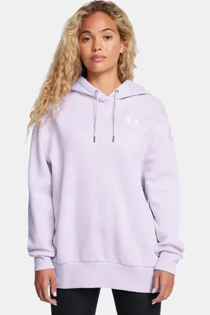 Under Armour Sudadera con capucha UA Icon Fleece holgada para mujer