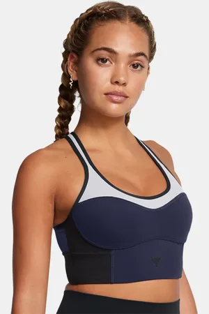 Under Armour Bra deportivo medio Project Rock Infinity Longline Lets Go para mujer