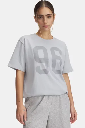 Under Armour Playera holgada de manga corta UA Heavyweight 96 para mujer
