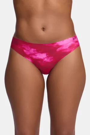 Under Armour Paquete de 3 bikinis invisibles UA Pure Stretch Printed para mujer