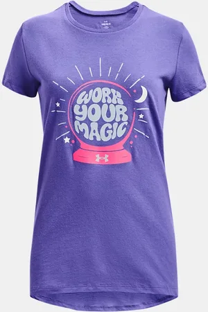 Under Armour Playera Manga Corta UA Work Your Magic Glow para Niña