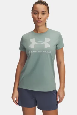Under Armour Playera de manga corta UA Rival Logo para mujer
