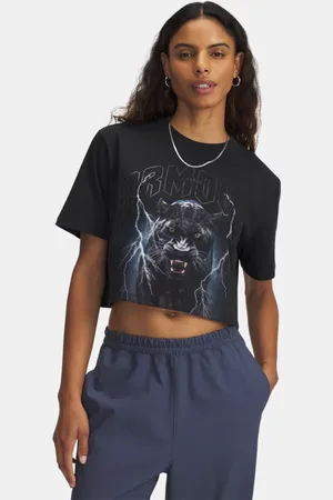 Under Armour Playera de manga corta UA Heavyweight Gone Dark para mujer