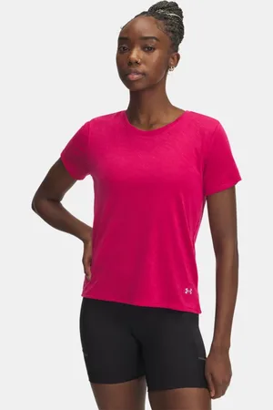Under Armour Playera de manga corta UA Launch Camo para mujer