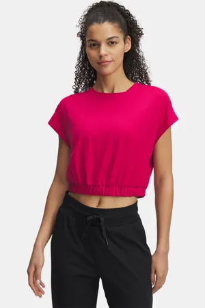 Under Armour Playera de manga corta UA Motion Bubble Hem para mujer