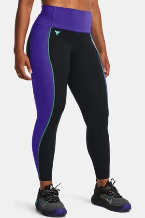 Under Armour Leggings al tobillo Project Rock Lets Go Colorblock para mujer