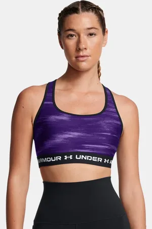 Under Armour Bra deportivo Armour® de impacto medio Crossback estampado para mujer