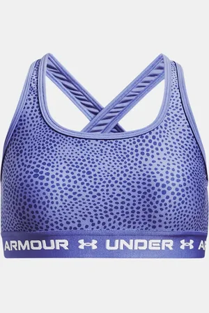 Under Armour Bra deportivo UA Crossback Printed para niña