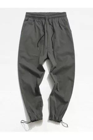 Zaful Hombre Cargo - Side Reflective Striped Casual Toggle Cargo Pants